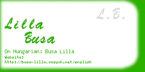 lilla busa business card